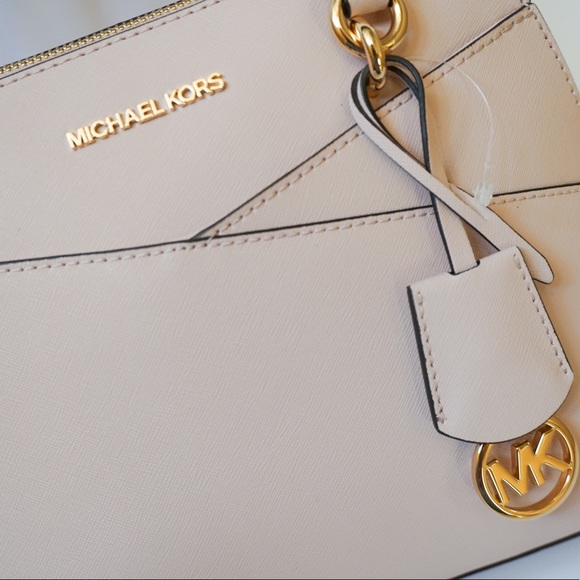 Michael Kors Jet Set Travel Medium Dome Satchel Shoulder Crossbody Bag Pink - Picture 7 of 12